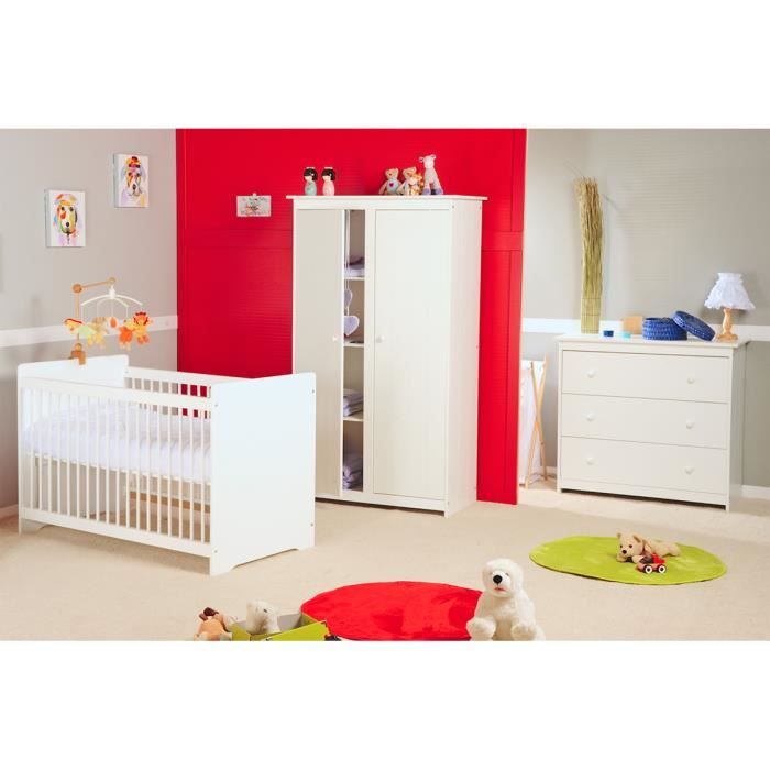 Chambre Bebe Complete Grain D Orge 60x120 Blanc Blanc Achat