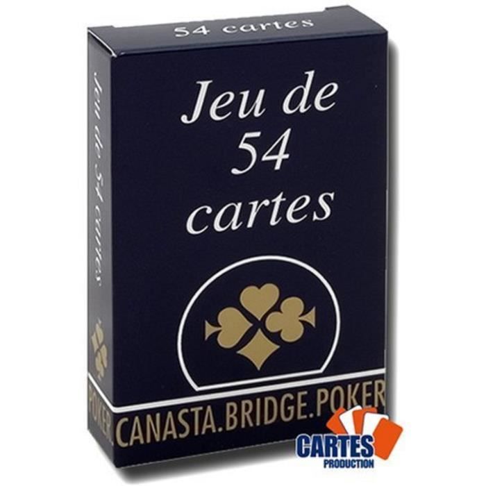Jeu de 54 cartes - France Cartes - Gauloise Bleue - Bridge - Index 4/regular - Cartes cartonnées plastifiées