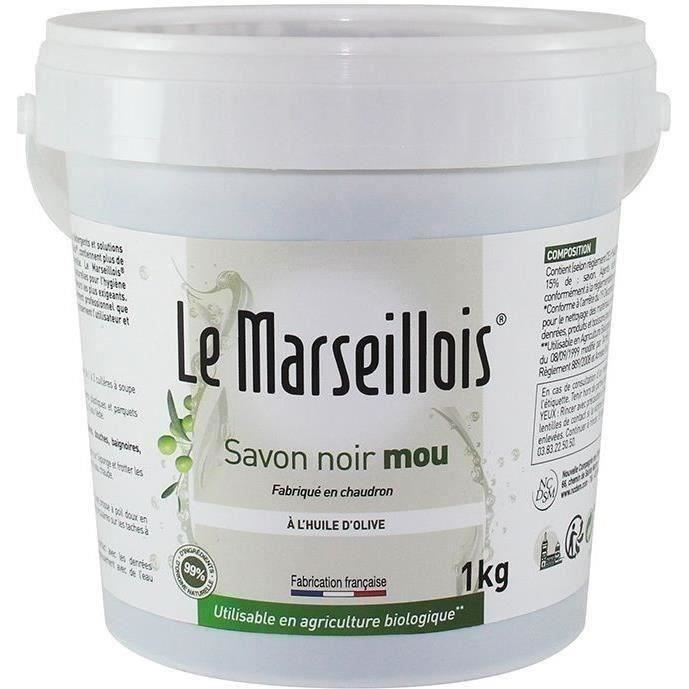Le Marseillois Savon Noir Mou 1kg Achat Vente Savon Syndets Savon Noir Mou 1kg Cdiscount
