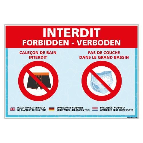 panneau calecon de bain interdit slip de bain obligatoire double face autocollant au dos protection anti uv cdiscount bricolage
