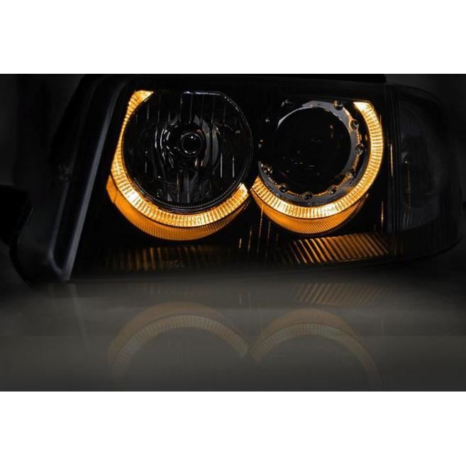 Paire de feux phares VW Passat 3BG 00-05 angel eyes noir