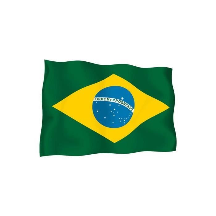Brésil Brazil drapeau autocollant plaque