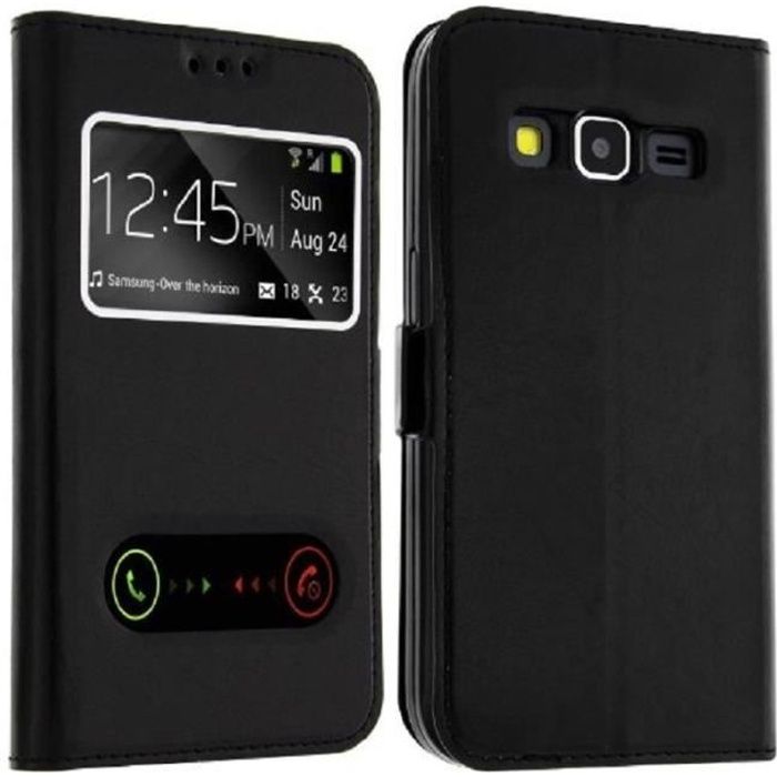 Housse Etui Coque Pochette Noir Interieur Silicone pour Samsung Galaxy J3 2016 Cdiscount Telephonie
