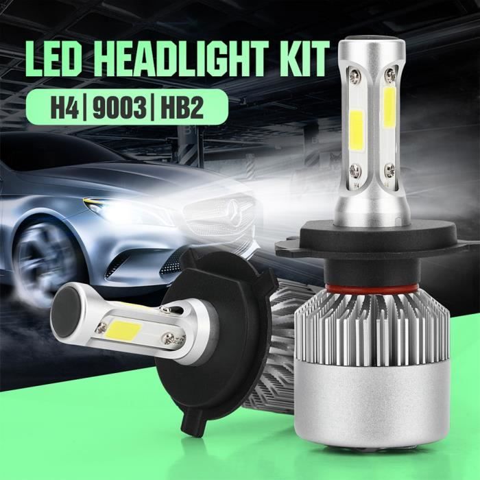 2pcs Ampoules LED H4 / HB2 / 9003 Phare de Voiture 10000LM 36W Kit de  Conversion Ampoules pour Voiture Auto 6000K Blanc Etanche - Cdiscount Auto