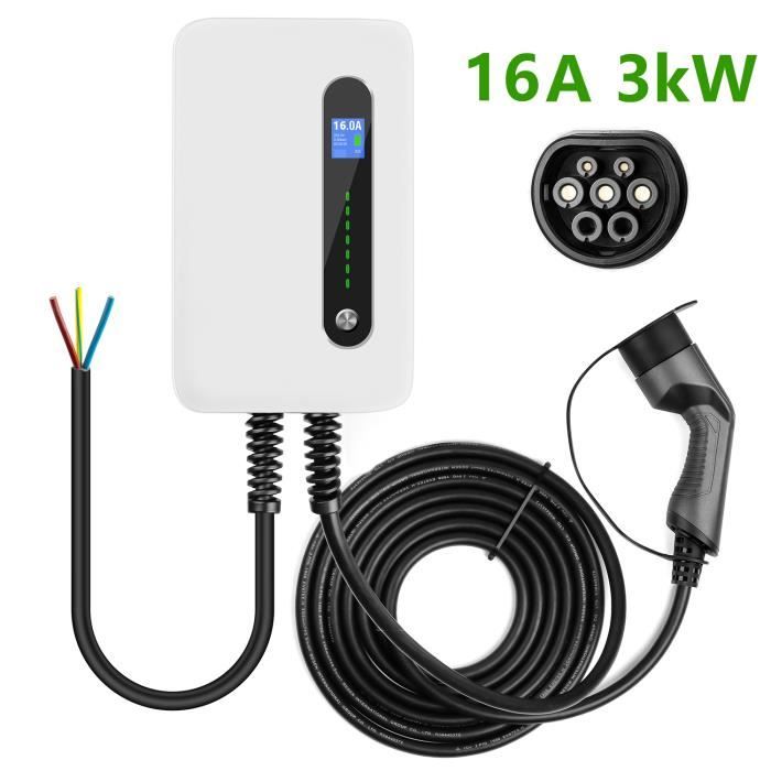 Chargeur EV Type 2 32A 1 Phase EVSE Wallbox Station de recharge de