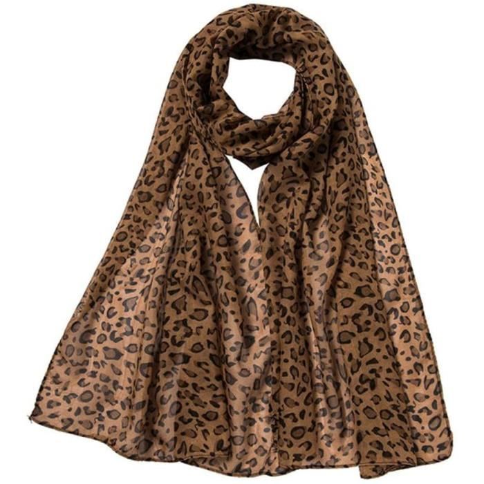 imprimé léopard écharpe femmes petite soie cheveux cravate bande foulard polyvalent en mousseline de soie écharpe accessoires 466