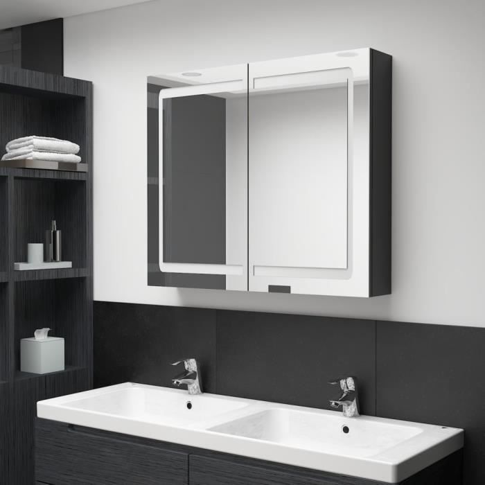 MON*9536 Armoire de Toilette avec éclairage LED Armoire à miroir à LED