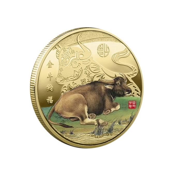 Kocreat Pièce de monnaie porte-bonheur 12 constellations en argent commémorative - Collection « Love Mermaid Sun God Hobo » - Réplique de pièces de monnaie antique - Lion