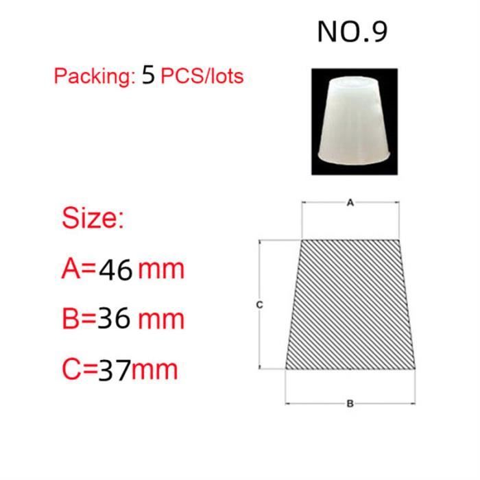QUARKZMAN 4 Bouchons Silicone Souples Forme De T - Pour Trous 34-35mm, étanches, Résistants Chaleur, Labo, Cuisine, Rangement, Avec Boîte