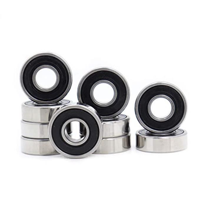 Roulements à Billes XiKe 6000ZZ - Lot De 6, 10x26x8mm - Acier Chromé, Double étanchéité
