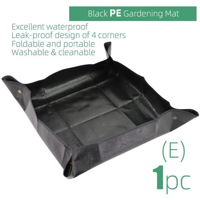 Tapis De Jardinage Imperméable 75x75 Cm - Oxford + PVC, Pliable, Pour Rempotage, Semis, Balcon, Facile à Nettoyer