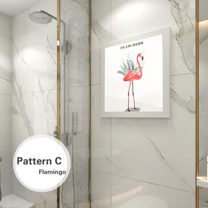etagère murale,armoire de rangement pliante moderne,salle de bain,douche,vêtements,étagère de rangement,boîte de - flamingos[d]