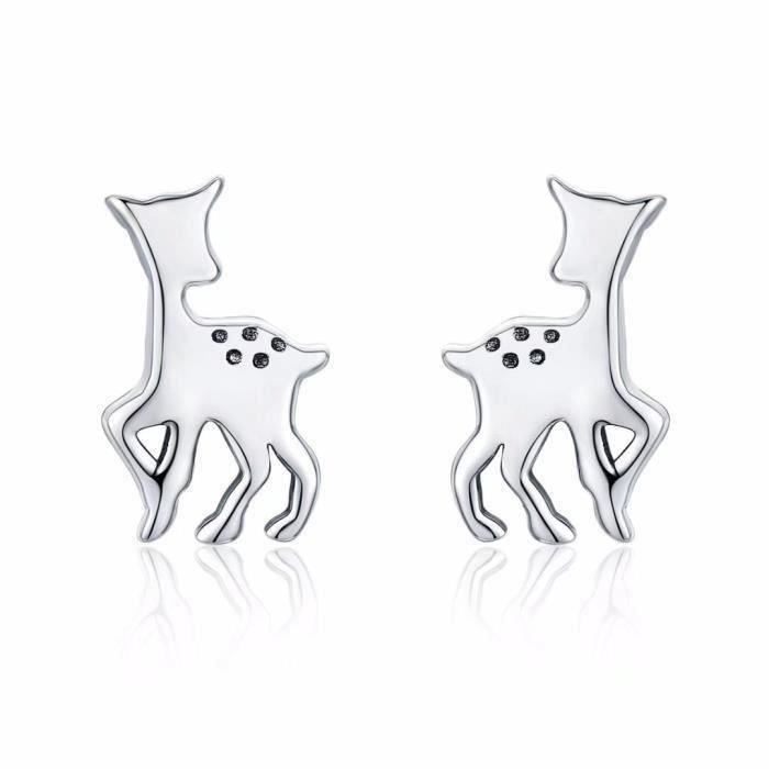 Boucles d'oreilles pendantes en forme de cerf-volant rose en argent pour femme