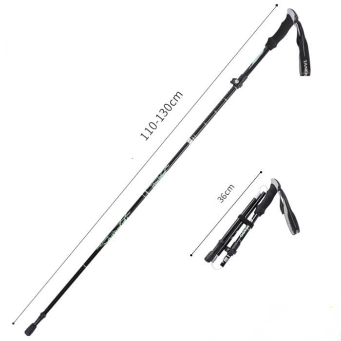 Bâtons De Randonnée Télescopiques Aluminium - Réglables 110-135cm | Léger Et Pliable | Pour Rando Et Trekking