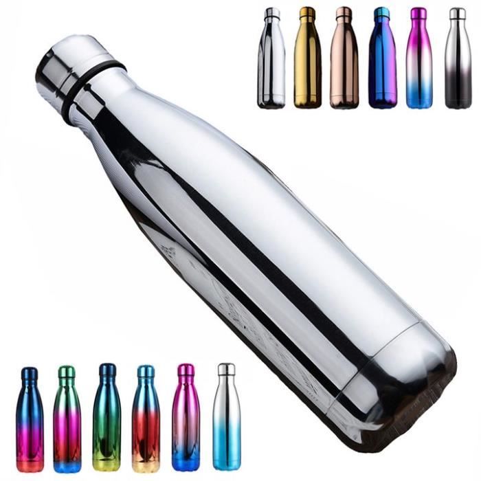 Gourde Isotherme En Inox 750 Ml – Pour Vélo Et Sport – Couleurs Vives – Étanche – Crossed Palms