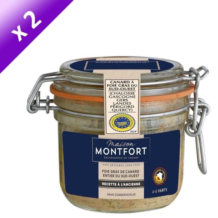 Lot De 2 Maison Montfort Foie Gras De Canard Entier Recette A L