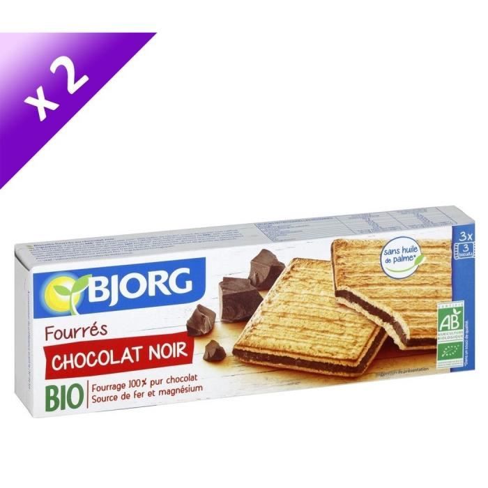 Bjorg Lot De 2 Fourres Chocolat Noir 2 X 225 G Cdiscount Au Quotidien