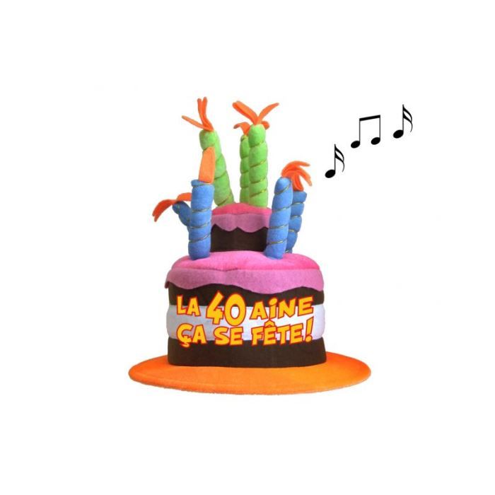 Chapeau Anniversaire Musical 40 Ans Cdiscount Jeux Jouets