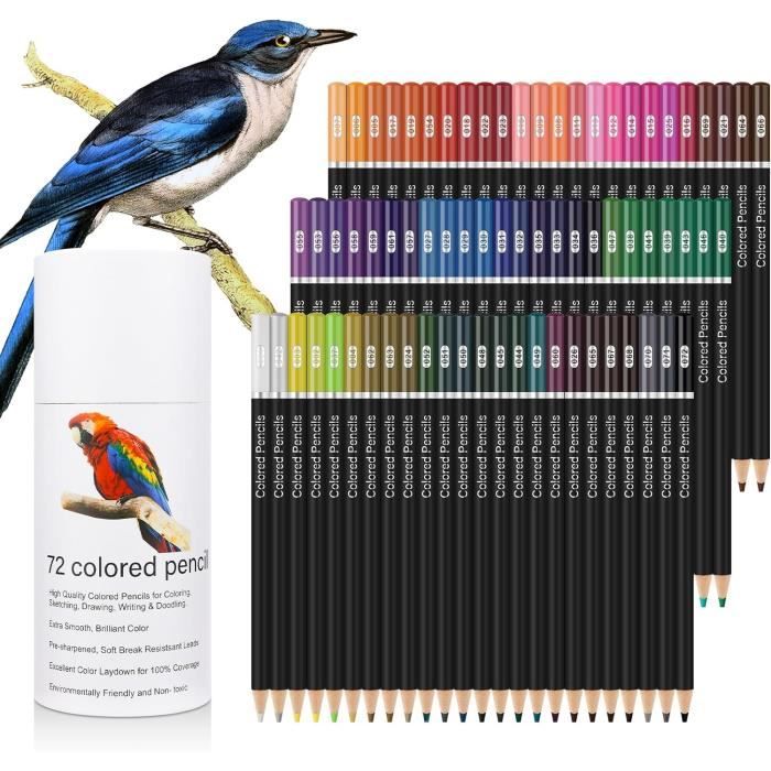 Coffret Cadeau 55 Crayons De Couleur HIFORNY - Avec Carnet De Croquis, Livre De Coloriage Et Accessoires - 5