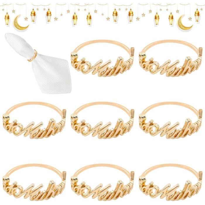 Lot De 50 Anneaux De Serviette En Métal Doré - 4,5 X 5 Cm - Pour Décoration De Table, Mariage, Fêtes