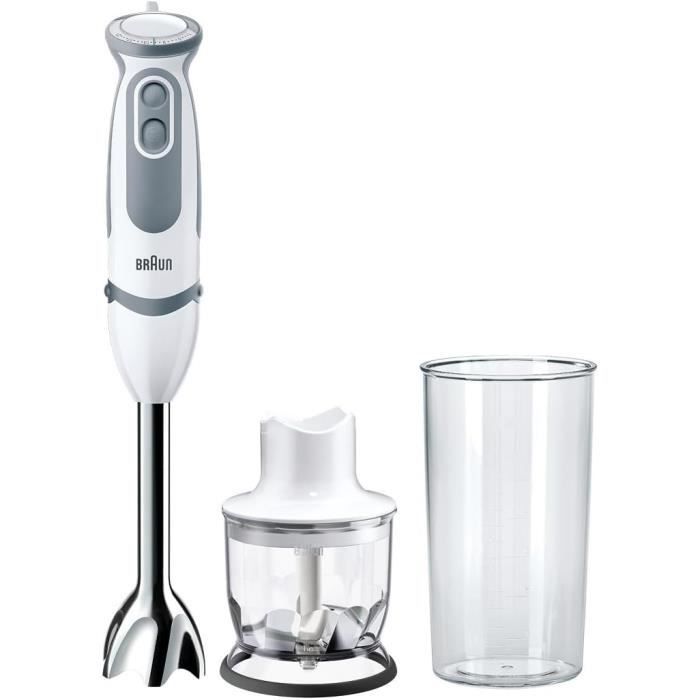 Braun MultiQuick 5 MQ5235WH - Mixeur Plongeant 1000W 21 Vitesses Avec Accessoires
