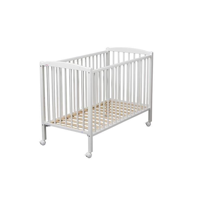 Lit bébé 70 x 140 cm à roulettes en bois - Combelle – Lulu au lit