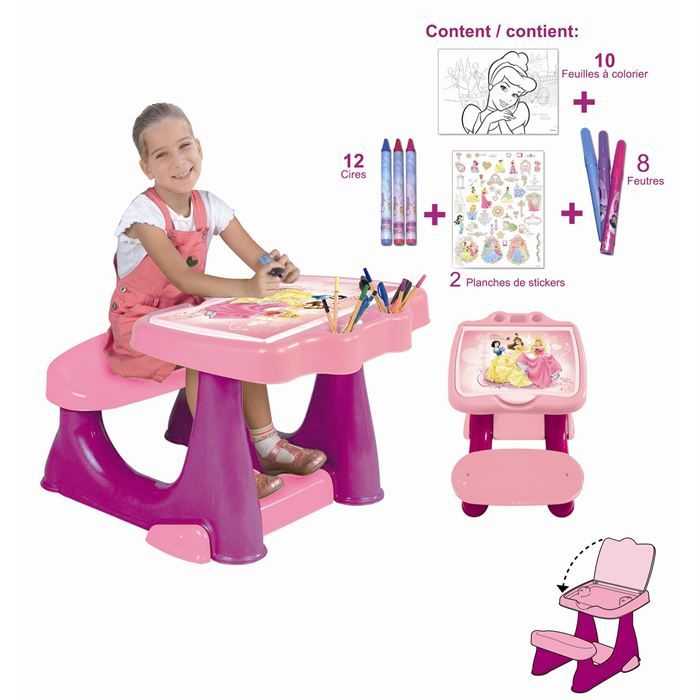 Bureau Enfant Set De Coloriage Disney Princess Achat Vente Table Jouet D Activite Cdiscount