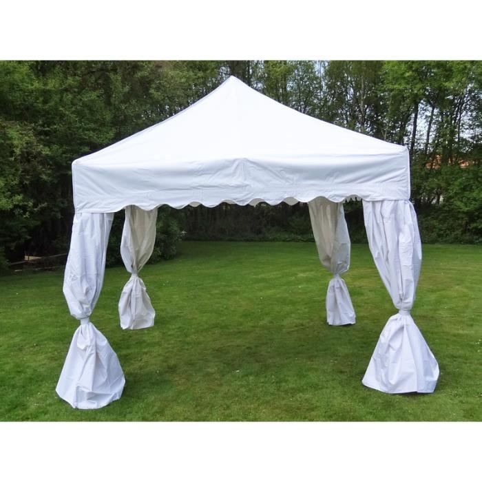 Tente Pliante Chapiteau Pliable Tonnelle Pliante Barnum Pliant Flextents Pro Wave 3x3m Blanc Avec 4 Rideaux Decoratifs Dancover T Achat Vente Tonnelle Barnum Tentes Pliantes Tente Pliante Cdiscount