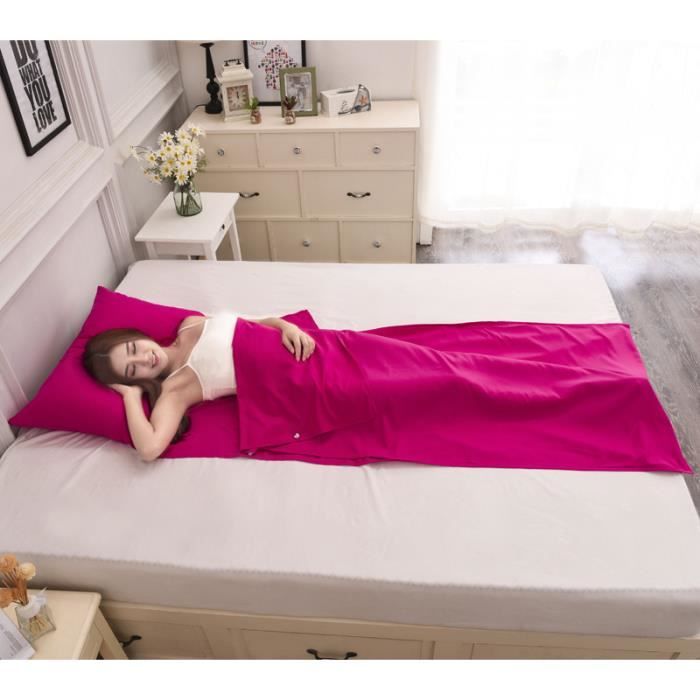 Sac De Couchage Drap Ultraléger Queta - Rectangulaire 210x115cm Pour Voyage, Camping Et Hôtel, 500g