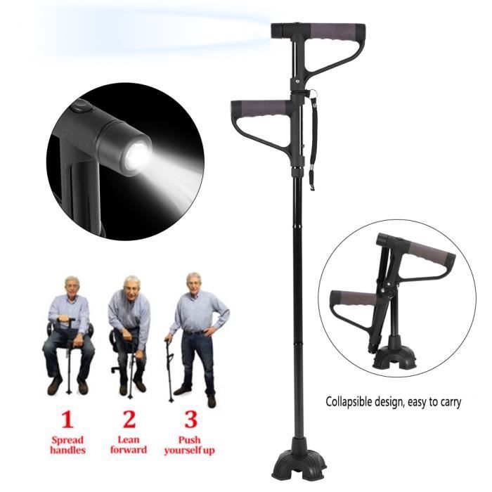 GOGOU Bâton De Marche Randonnée En Aluminium Réglable 53 -110 Cm Sports D'Extérieur Voyage Canne D Escalade Alpenstock Bleu Gog0601673026887