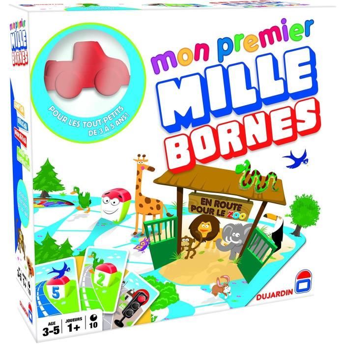 MON 1ER MILLE BORNES - TOUS AU ZOO - Jeu de société - DUJARDIN - Initiez les plus petits au jeu avec une version adaptée au zoo !