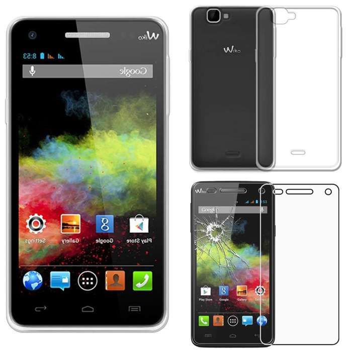 VERRE TREMPÉ + COQUE ANTICHOC TRANSPARENTE Pour WIKO LENNY 2 PROTECTION