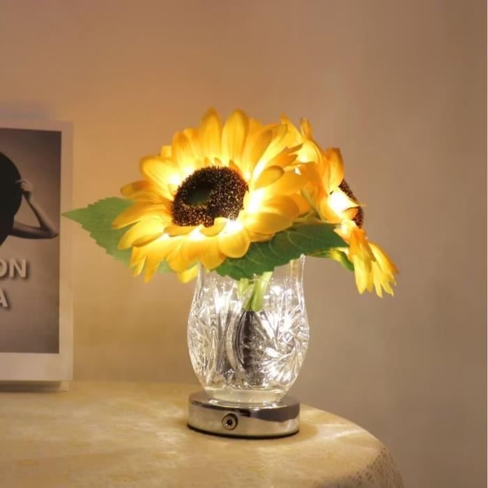 Tournesols Éternels En Boule De Cristal Avec LED - Cadeau Romantique Pour Femme, Maman, Fiançailles, Mariage