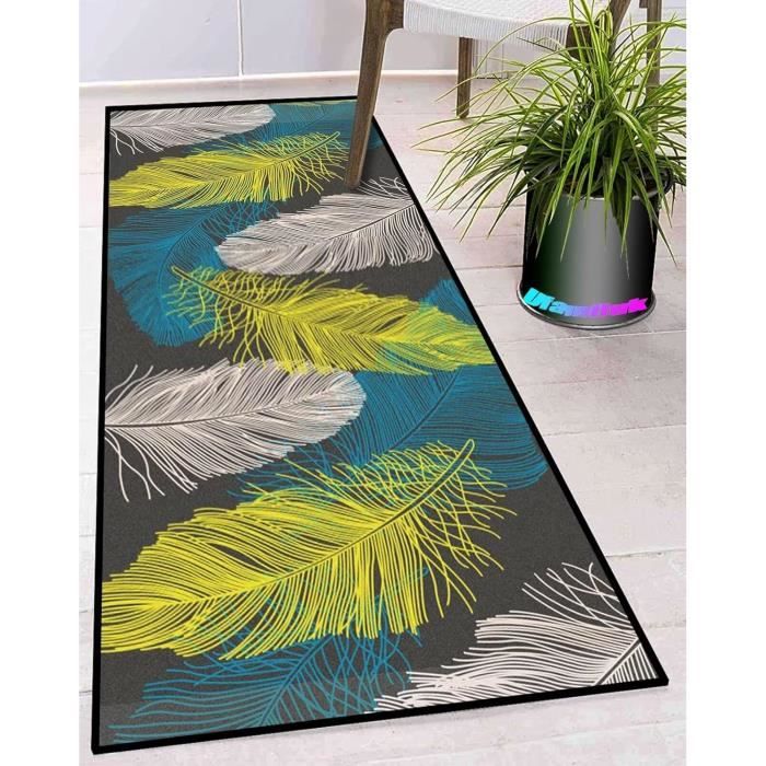 Tapis De Couloir Long 80x400cm Lavable - Antidérapant, Design Moderne Pour Cuisine Et Chambre