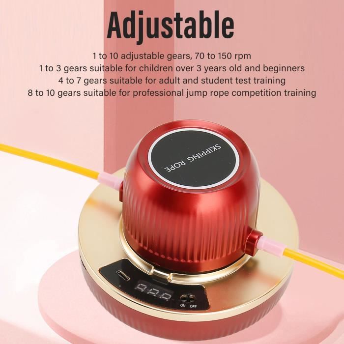 Machine à Sauter Intelligente DRFEIFY - Corde De Corde Bluetooth - 1-10