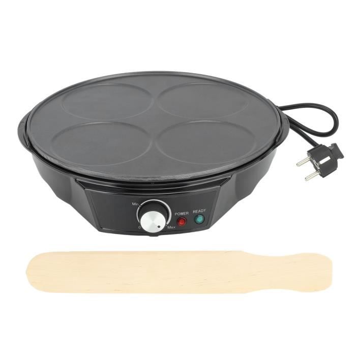Fdit Crêpière antiadhésive 1200W Pancake Maker Multifonction Plaque Ronde Pancake Machine pour