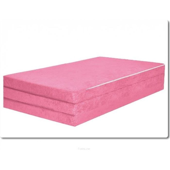 Matelas D’appoint Pliant 2 Places - 195x120x7 Cm, Violet - Idéal Invités, Futon, Pouf Multifonction