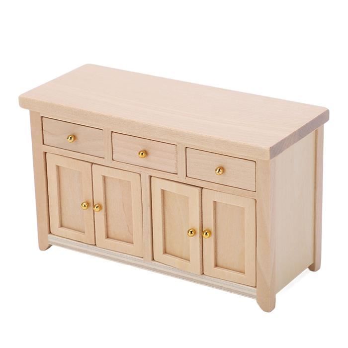 Poupées Maison Armoire Présentation Étui Acajou Shop Accessoire Magasin