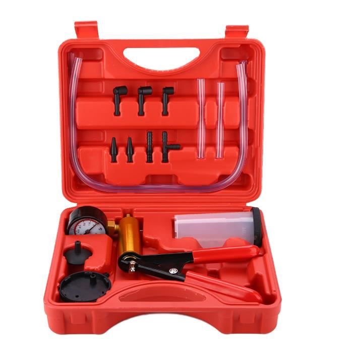 Testeur De Pression & Pompe à Vide Pour Purge De Freins – Kit Portable Aluminium Avec Jauge Et Adaptateurs