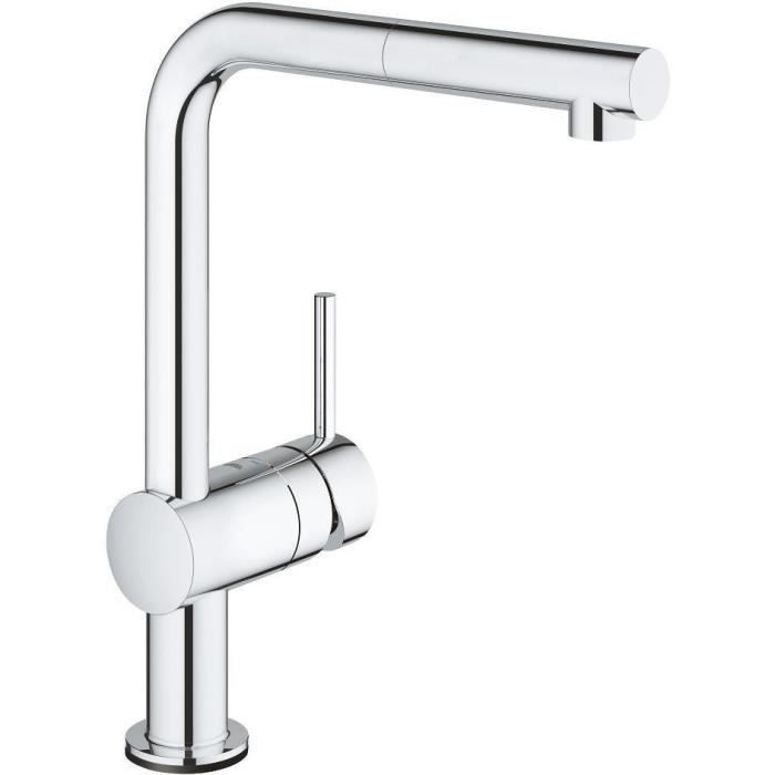 Grohe Mitigeur Evier Electronique Minta Touch Bec En L Avec Douchette Extractible Chrome Achat Vente Robinetterie De Cuisine Mitigeur Evier Elec Bec En L Cdiscount