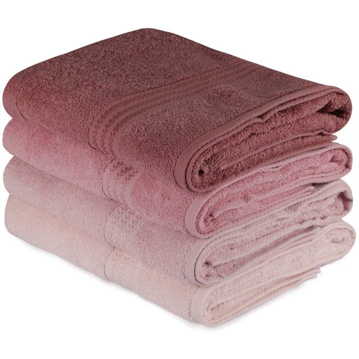 Lot de 4 serviettes de bain 70 x 140 cm Bleues - vue 3
