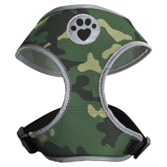 Comparer les prix de Harnais pour Chien - IGADGITZ - igadgitz Home U7044 - Bords Réfléchissant - Camo, Moyen