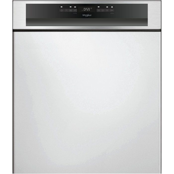 Lave-vaisselle semi encastrable WHIRLPOOL WBO3T133PFX - 14 couverts - L60cm - 43 dB - Bandeau inox