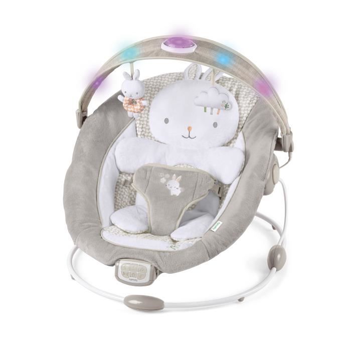 INGENUITY Transat bébé avec arche lumineuse, lapin, Twinkle Tails™, jusqu'à 6 mois