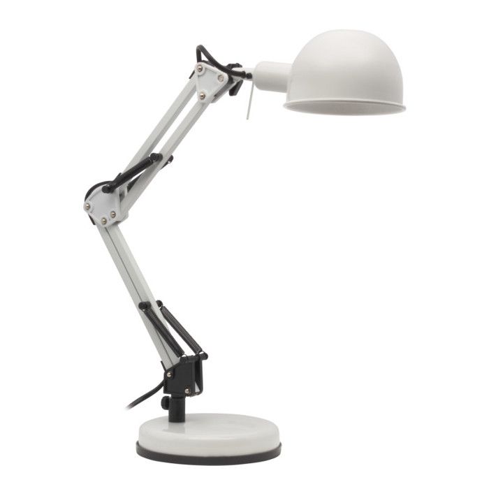 Lampe de bureau blanche - Orientable 360°/180° - E14 - Design moderne KL-19300 Lampe de bureau blanche - Orientable 360°/180° - E14 - Design moderne KL-19300