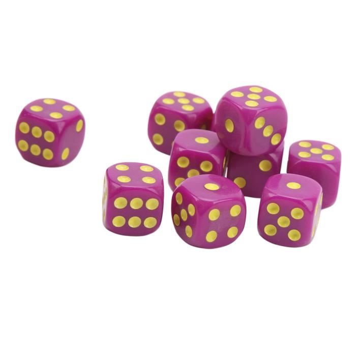 Lot de 500 dés colorés en vrac de 14 mm à 6 faces pour l'enseignement en classe, les jeux de société et le roulement, 10 couleurs Lot de 500 dés colorés en vrac de 14 mm à 6 faces pour l'enseignement en classe, les jeux de société et le roulement, 10 couleurs