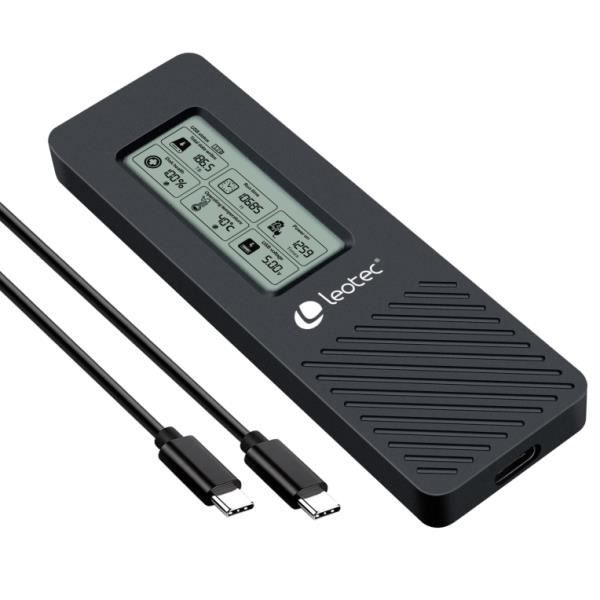 Boîtier de disque externe - Avancé - SSD M.2 NVMe - USB-C 3.2 - 10 Gbit/s - Noir