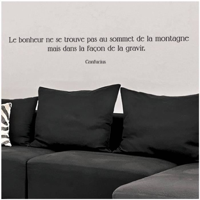 planche de stickers messages le bonheur ne se trouve pas au sommet de la montagne 20x70 cm q4800 achat vente stickers cdiscount