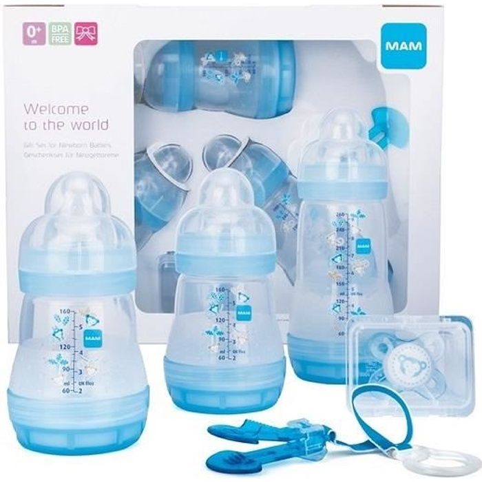Set Nouveau Ne Bleu Sans Bpa Cdiscount Puericulture Eveil Bebe