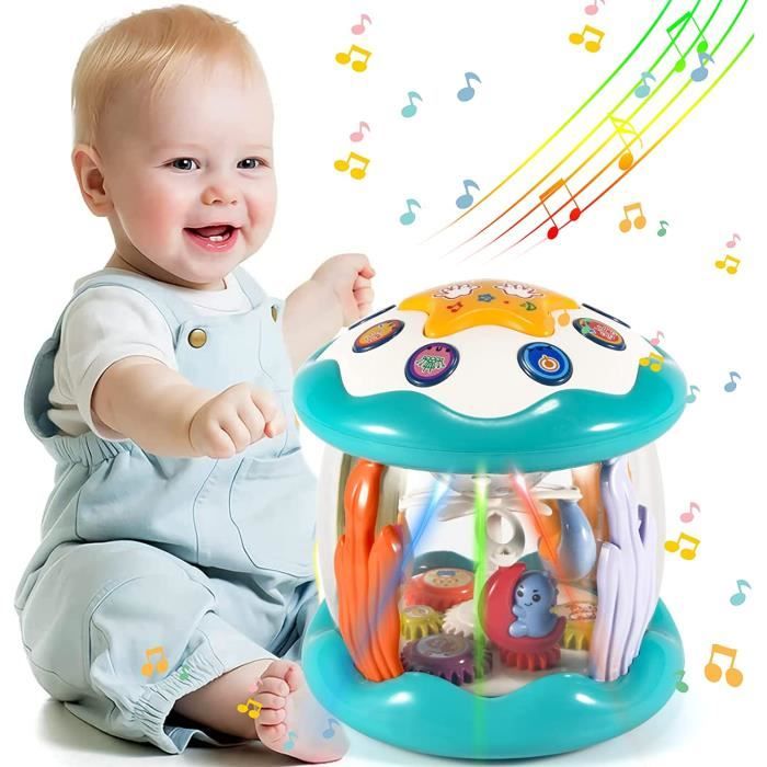 KENLUMO Jouet Musical Enfant, Bébé clap tambour,Musique Rotatif Jouet  sensoriel,avec Musique et Lumières - Cdiscount Jeux - Jouets